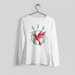 Pull Imprimé Colibri Artistique | 100% Coton Confort